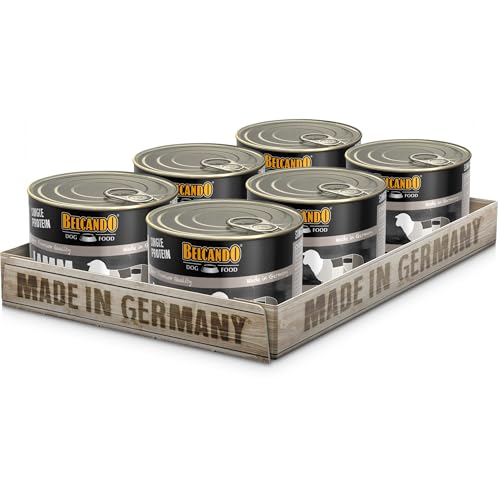 BELCANDO Single Protein Dose 6x200g Lamm Sortenreines Nassfutter für Hunde Monoprotein Feuchtfutter