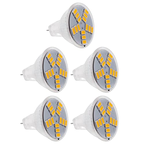 Daijianbin 5X 3W MR11 GU4 250LM LED Birne Lampe 15 5630 SMD Warmweiss Licht