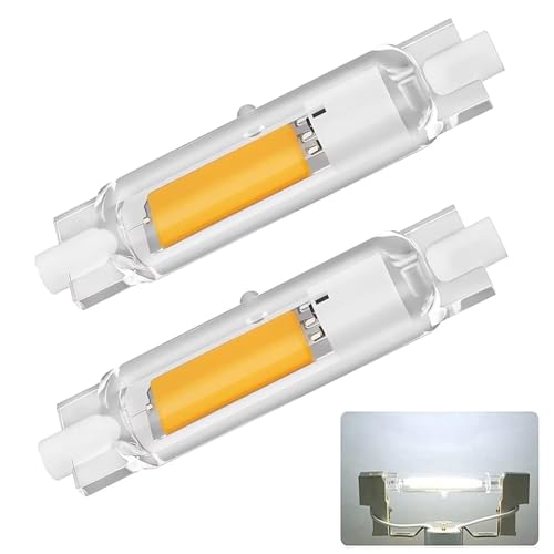 R7S LED 78mm Dimmbar 20W R7S LED Lampen Ersatz für 200W J78mm Halogenstab Kaltweiß 6000K 2000LM Kein Flackern 360 Abstrahlwinkel Stab Leuchtmittel 2PCS
