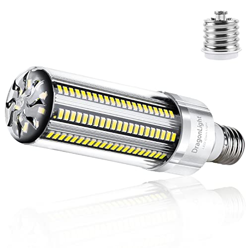DragonLight 54W Superhelle Mais Licht LED Glühbirne Ersetzt 400Watt - E27 Edison LED Lampe mit E40 Adapter - 6000K Kaltweiß 6500 Lumen für Gewerblichen Bereich Beleuchtung - Garage Lagerhaus Fabrik