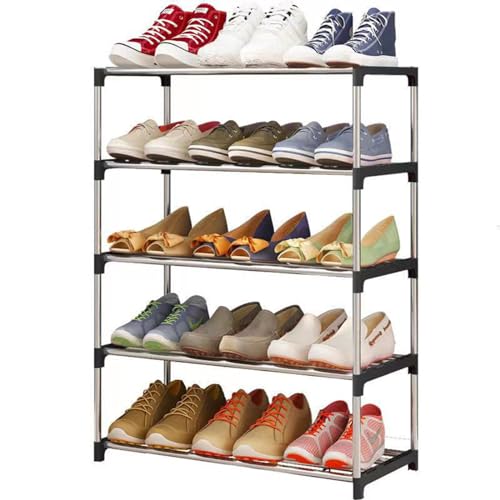 LXURY Vertikales Mehrschichtig Abnehmbar Stapelbar Schuhständer Für Flur Schuhaufbewahrung Platzsparend Geeignet Für Wohnheime Miethäuser A 5Tier