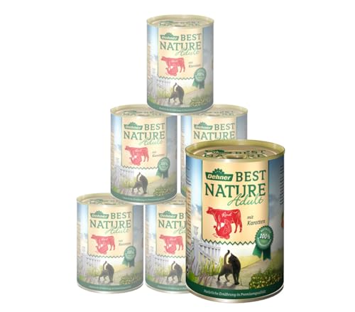 Dehner Best Nature Katzenfutter Adult Rind und Pute mit Karotten 6 x 400 g 2.4 kg