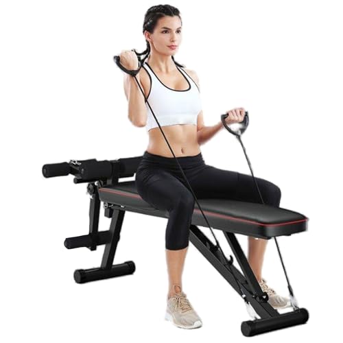 Weyot Beinstrecker Multifunktion Bauchtrainer Schrägbank 5 Fach Verstellbarer Rückenlehne Sit Up BankBlack 48 118 111CM