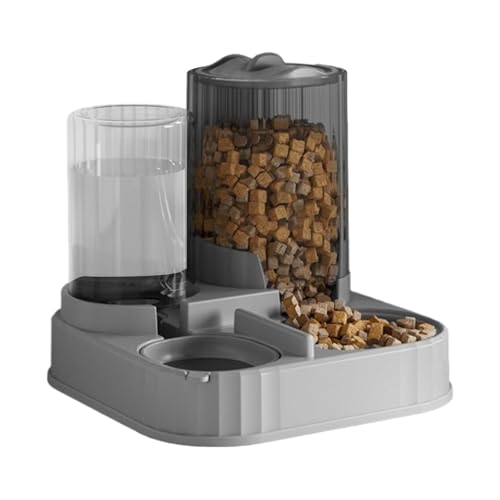 Automatischer Haustierfütterer 2 in 1 Große Fütterungsschale Futterautomat Für Nassfutter Trockenfutter Für Welpe Kätzchen Tiere Innen Außen Haus Balkon