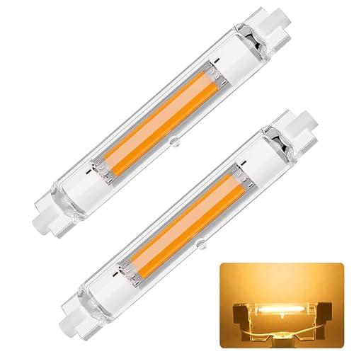 R7S LED 118mm Dimmbar 30W Lampen R7S LED 118mm Glühbirne Ersatz für 300W Halogenstäbe Warmweiß 3000K 3000LM Kein Flackern 360 Abstrahlwinkel LE D Stab LE D Leuchtmittel 2er Pack