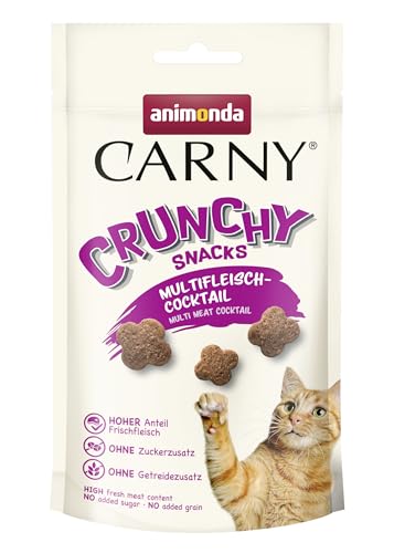 Carny Crunchy Snacks für Katzen 11 x 50g Multifleisch-Cocktail Crunchig Knusprige Katzensnachs für Erwachsene Katzen von animonda