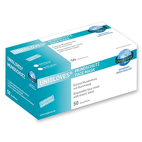 Unigloves Vlies Mundschutz 2-lagig blau