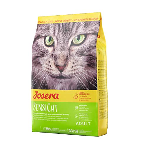 JOSERA SensiCat 1 x 2 kg Adult Premium Trockenfutter für ausgewachsene empfindliche Katzen Geflügel Reis extra verträgliche Rezeptur weizenfrei Katzenfutter 1er Pack