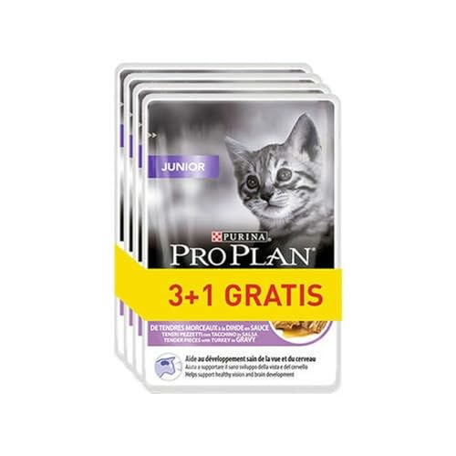 Purina Pro Plan Junior Türkei Katzenfutter 4 x 85 g
