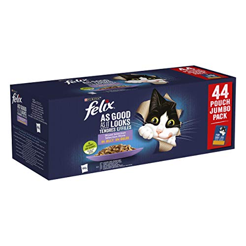 Felix Purina Fantastic Nassfutter für Katzen für Erwachsene 44 Beutel 85 g 1 Stück