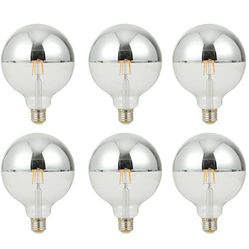 KaivAL 6 stücke Spiegel Silber Retro Edison led glühbirne 4w Vintage Filament led Lampe 220 v warm weiß Beleuchtung G45 E14