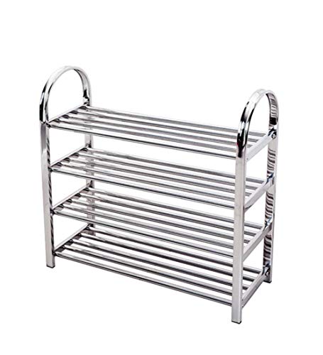 BHBXZZDB Schuhregale Organizer Minimalistischer Stil Montieren Sie optionale Schuhregale in Silber. Leicht entfernbar und mehrschichtig