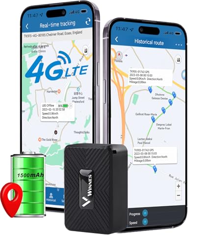 4G Mini GPS Tracker mit Echtzeit Online Verfolgung 60 Tage Standby weltweiter Einsatz vielfältigen Alarmbenachrichtigungen Abonnement erforderlich GPS-Tracker für Fahrzeuge Haustiere und mehr