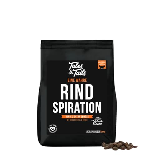 Tales Tails - Halbfeuchtes Trockenfutter für Hunde Getreidefrei Eine Tierische Proteinquelle Hohe Akzeptanz Verträglichkeit 1 5 kg 1er Pack Rind
