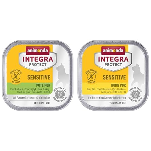 animonda Integra Protect Katze Sensitive Diät Katzenfutter animonda Integra Protect Katze Sensitive Diät Katzenfutter Nassfutter bei Futtermittelallergie Pute Pur 16 x 100 g