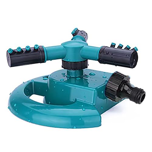 LoKori Gartensprenger 360 3 Arm Rotierendes Gartenbewässerung Rasensprenger Rasensprinklerässerungssystem Set für Rasen Pflanzen Blumen Gemüse