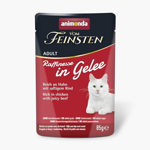 animonda Vom Feinsten Adult Raffinesse in Gelee reich an Huhn mit Rind 24 x 85 g