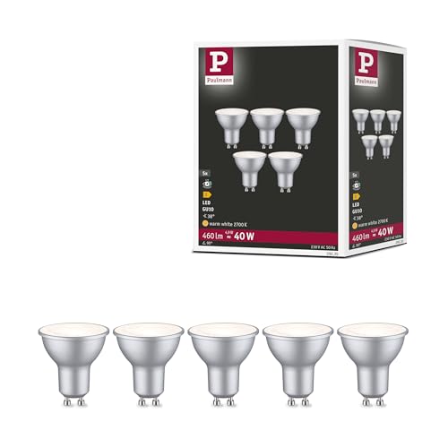 Paulmann 29235 Standard 230V LED Reflektor Reflektor GU10 460lm 4 9W 2700K Weißaluminium