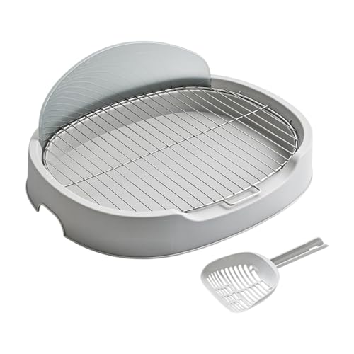 MagiDeal Katzentoilette für Hunde Welpentoilette Katzentoilette Tragbare Hundetoilette Trainingsecke für Welpen Katzen Haustierzubehör grau 15 mm