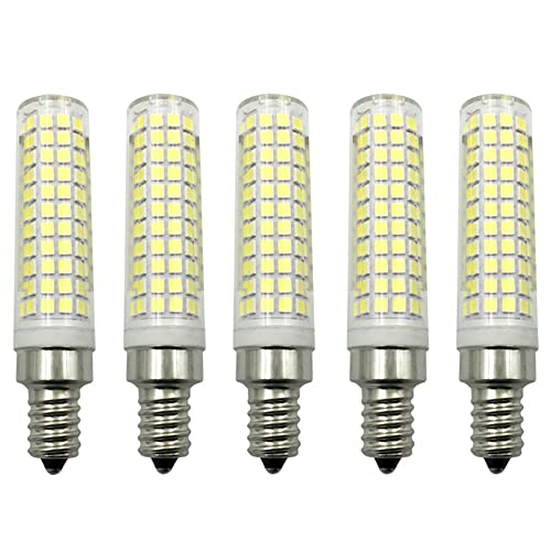 Packung mit 5 Leuchten culot G9 E14 E12 BA15D 12 W entspricht 120 W 800 lm Ampoule Mais non Stroboskop 110 V 220 V AC variabel 3000 K und 6000 K. 6000 K 0k Kaltweiß E 38 DE