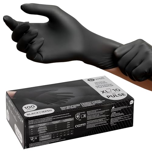 B-well PULSE 100x Box Nitrilhandschuhe Einweghandschuhe Einmalhandschuhe Untersuchungshandschuhe Nitril Handschuhe puderfrei ohne Latex unsteril latexfrei disposible gloves S 100 stück