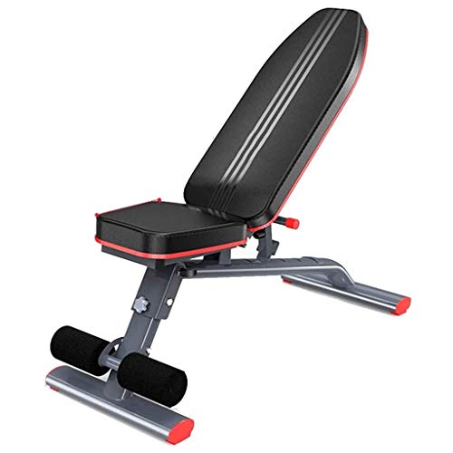 XDLEDMKIZ Hantelbank Klappbank Bankdrücken Sit-up-Hilfe Sportstuhl Tragkraft 300 kg sechsfach verstellbare Fitnessbänke verstellbare Bänke