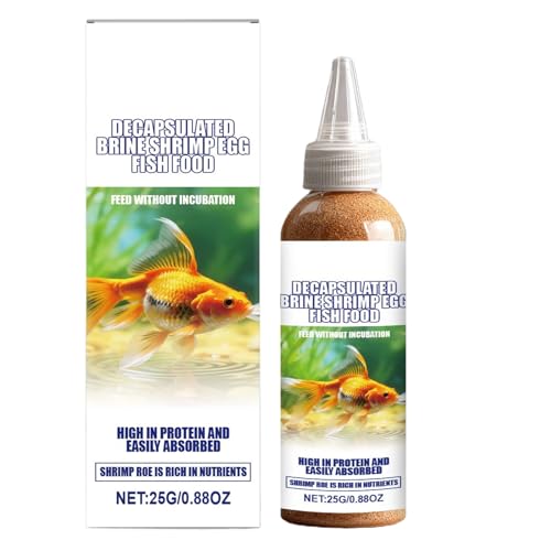 Fischfutter-Pellets entkapselte Salzlake Garneleneier Angelzubehör Karpfenbissanziehungsköder für Süßwasser-Hobbyisten Angler Aquarien Teiche Bachläufe Graskarpfen