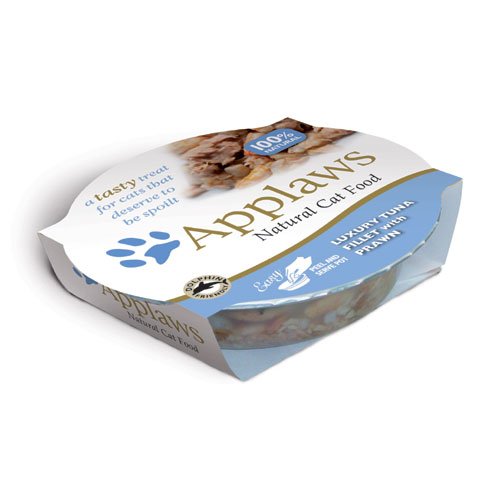 Applaws Katzenfuttertopf Luxury Thunffilet mit Garnelen 18 x 60 g 1080 g