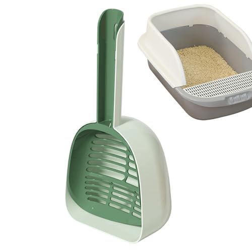 Katzenstreuschaufel - 8 5 cm Stabile Schaufel Tragbar Katzenstreuschaufel Mit Haltervorrichtung PP Abnehmbare Schaufel Mit Integrierter Halterung Langlebig Großvolumige Streuschaufel für Wohnzimme