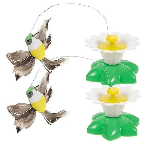 Abaodam 2stücke Interaktives Katzenspielzeug Elektrisches Rotierendes Schmetterling-Spielzeug Für Katzen Fördert Und Bewegung Für Drinnen Ohne Batterie