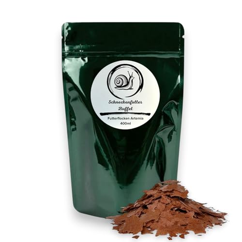 Schneckenfutter Buffet Futterflocken Schneckenfutter 47% Protein Fisch und Krebstieren Achatschneckenfutter Asselfutter Fischfutter 400ml