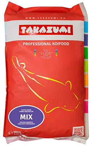 Takazumi Mix - Koifutter Futtermix 4 5 mm Wachstum Gute Farbentwicklung für Koi Fischfutter - 10 kg Futter Sack