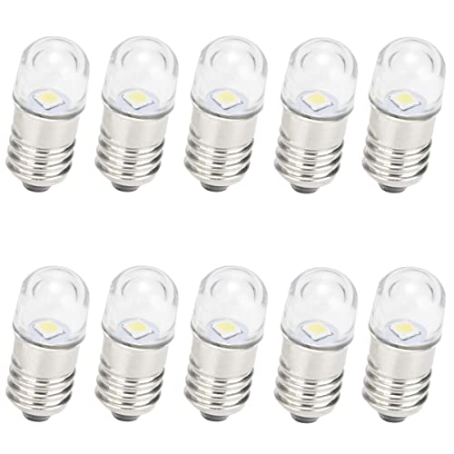GutReise AC DC Birnen 10 Stück 9Vß Ersatzbirnen Miniatur Schraub LED Lampen 0 5Watt 65Lm 9Vß