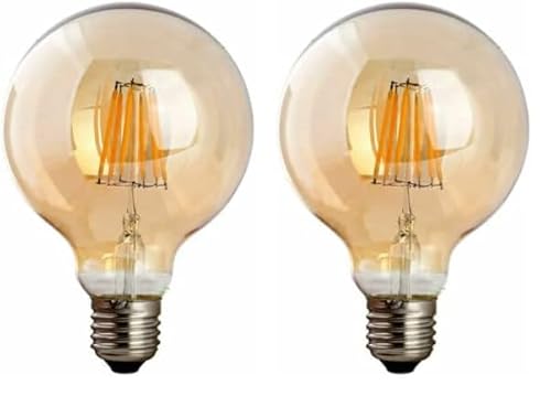 LEDSone LED Glühbirne E27 Vintage Lampe - G95 Warmweiss Filament Leuchtmittel 2700K 8W Edison Retro Glühlampe Warmweiß Birne Glas Antike Energiesparlampe für Haus Hotel Caf Bar Packung mit 2