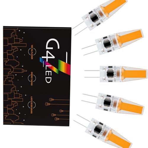 BVCL G4 Led Dimmbar 3w GlüHbirne Kann Perfekt Ersetzen 30w Halogenlampe 270lumen G4 Standard-Stiftlampe 12-24v Blinkfrei 360 Strahlwinkel Dimmbar Warm white