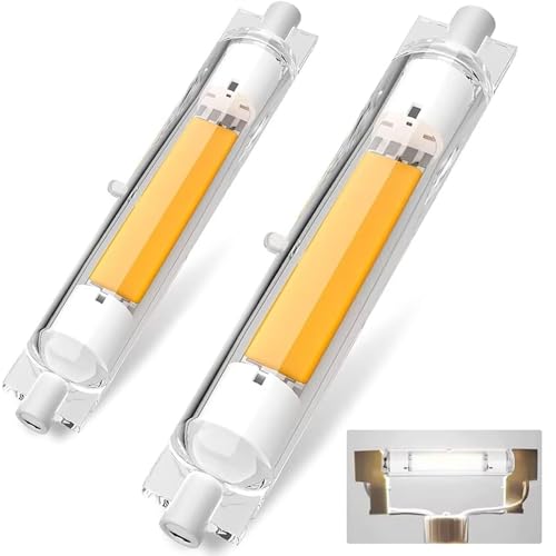 Dvnoua R7S LED 118mm Dimmbar Lampen 30W R7S LED 118mm Ersatz für 300W J118mm Halogenstab Stab Kaltweiß 6000K 3000 Lumen Kein Flackern 360 Abstrahlwinkel 2er Pack
