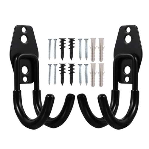 Angoily 2 Stück Pack Gartenschlauchhalter aus Edelstahl mit Gummi Robuster Wasserschlauchaufhänger Zur Wandmontage Wasserfester Schlauchhaken für Garten und Außenbereich