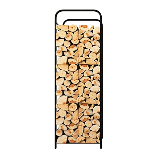 DOGOU Kaminholzregal Holzwiegen Kaminholzregal für Den Außenbereich Hoch 120cm Strapazierfähiger Kaminholz-Stapelholzhalter Aus Metall für Terrasse Veranda Holzlagerung