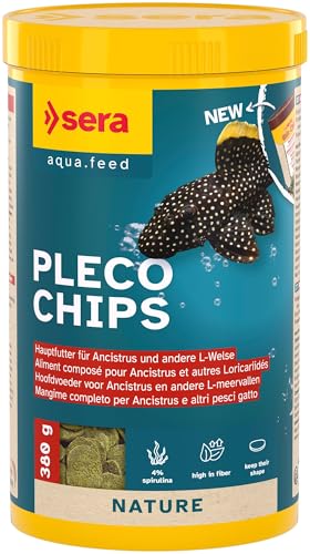 sera Pleco Chips 1.000 ml 380 g Formstabile Chips für den gesunden Wels Hohe Futterverwertbarkeit Aquarium Futter für Zierfische Fischfutter Aquarium Made in Germany