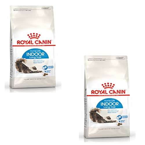 Royal Canin Indoor Long Hair Doppelpack 2 x 400 g Trockenfutter für ausgewachsene Langhaarkatzen Für Katzen die im Haus Leben Vom 1. bis zum 7. Lebensjahr geeignet