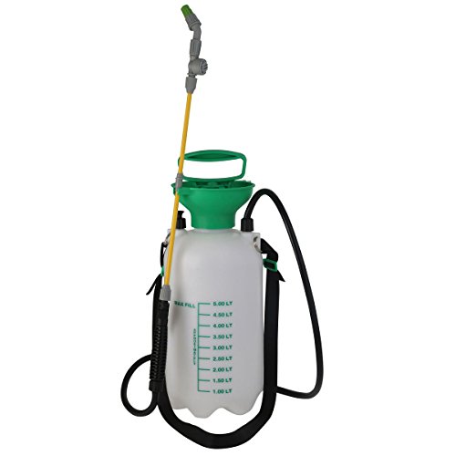 Xclou Drucksprüher 5 l - Gartenspritze für Dünger - Drucksprühgerät verstellbarer Strahl - Giftspritze für Garten - Profi Rückenspritze mit Schultergurt