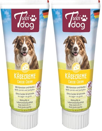  Tubidog Delikatess Käsecreme 75g für Hunde Tube als Leckerli oder Topping 24er Packung 86319