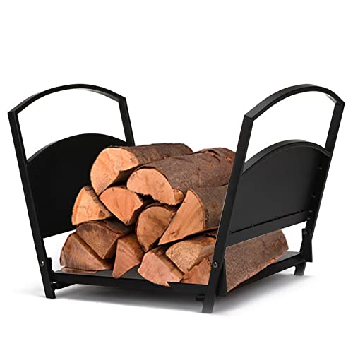 RENLXFI Holzwiegen Fireplace Tool Sets Europäischer Stil Kaminholzständer Logs Stand Leichtes Gewicht Zusammenklappbar Holzaufbewahrungsträger Organisator Für Innenpatio Werkzeug Für Den Kamin