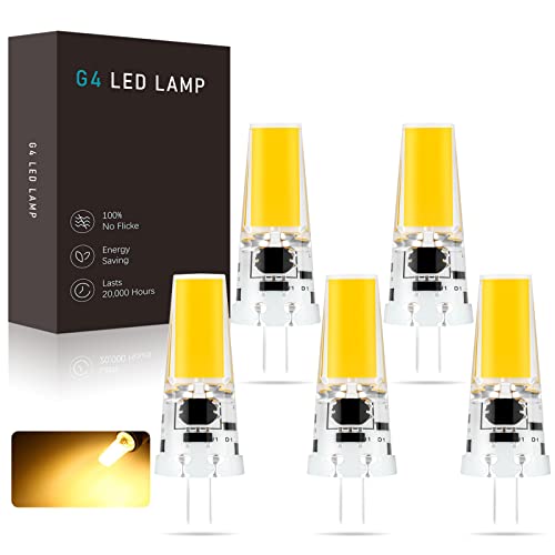 G4 LED Lampen AC DC 12-24V 5W G4 LED Birnen WarmweiÃŸ 3000K 450LM Ersatz fÃ¼r 40W 50W Halogenlampen Dimmbar Kein Flackern 5er Pack