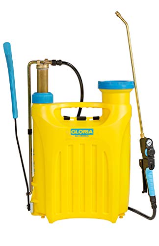 Gloria Kolbenrückensprühgerät Pro 1800 18 L Rückenspritze Gartenspritze mit Profi Tragesystem und Druckregler Inkl. Verlängerungsrohr Auch für Linkshänder