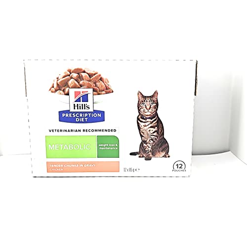 Hill s Prescription Diet Feline Metabolic Advanced Weight Solution Huhn Frischebeutel 12 x 85 gr