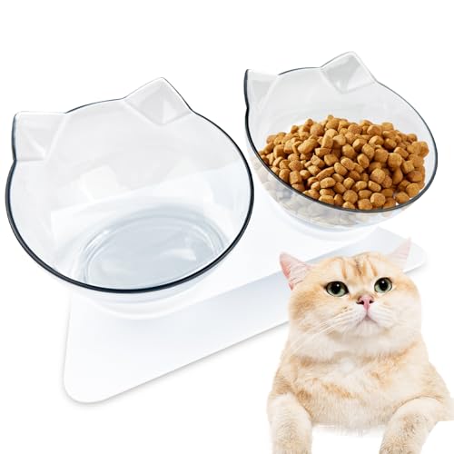 Lectorias Katzennapf Erhöht Futternapf Katze Fressnapfs Katze Zubehör Für Katzens Katzens Napfset Napf Katzes Katzenschüssel Katzenfressnapf Katzenfutter Schalen Zweis Schüsseln Transparents