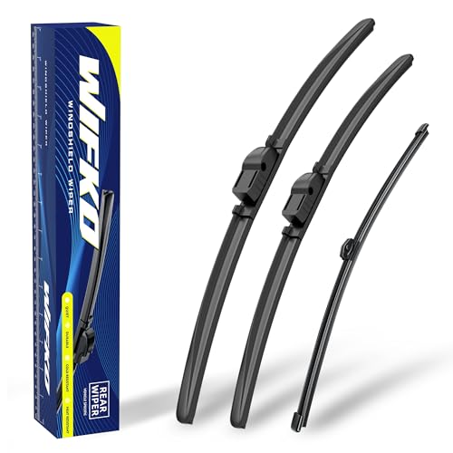 Wifko Scheibenwischer Kompatibel für Porsche Cayenne II 92A 02.2010-07.2017 Wischerblätter Vorne Hinten Set Frontscheibenwischer und heckscheibenwischer Set für Frontscheibe und Heckwischer
