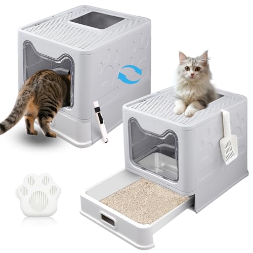 LEEJARD Versteckte aus handgeflochtenem Rattan in Möbeloptik Anti Auslauf Matte Leichtere Reinigung Grau Kunststoff Standard L