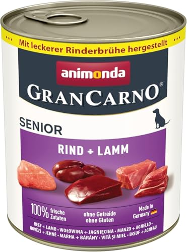  Senior Rind Lamm 6x 800g für ältere ab 7 Jahren 100% frischen Zutaten Senior ohne Getreide